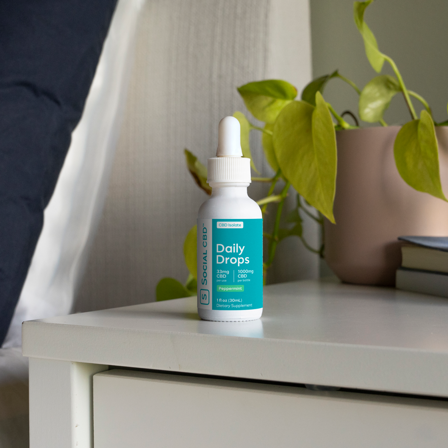 1000MG Peppermint CBD Isolate Drops | Social CBD 1000MG Peppermint CBD Isolate Drops | Social CBD