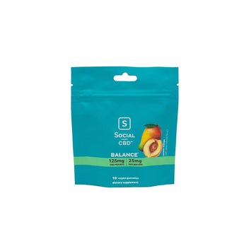 Daily CBD Gummies Peach Mango - 10 Count - Social CBD